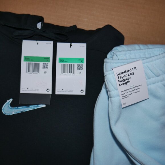 Nike Club Fleece Mens Glow in the Dark Sweatsuit Tracksuit Space Hoodie NWT - Picture 13 of 16